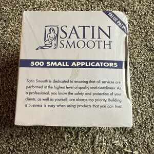 Satin Smooth Bulk 500 Small Applicators Facial Hair Small Body Parts 4.5”x3.75”
